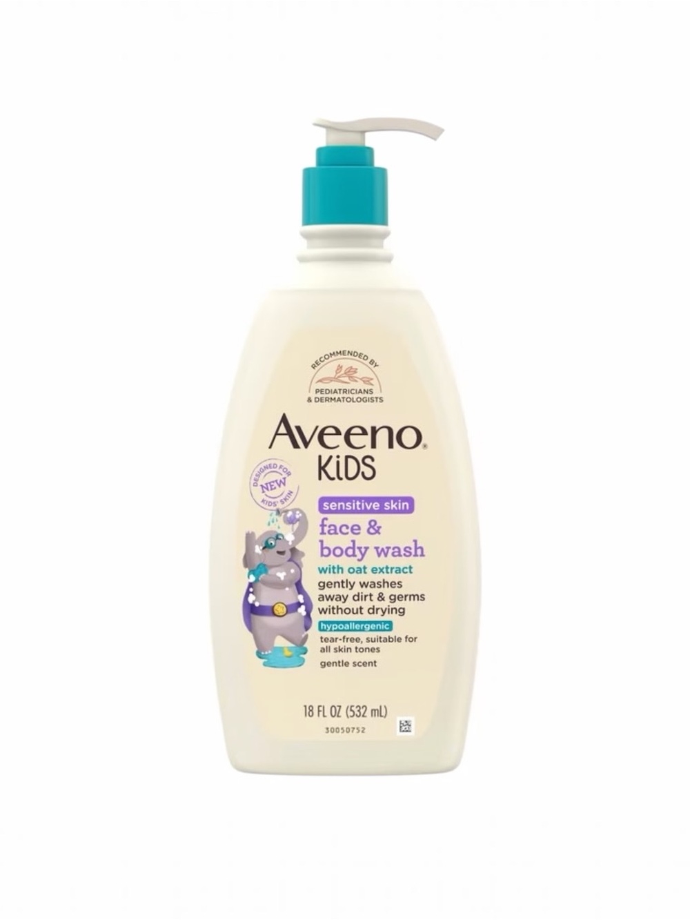 Aveeno Kids Face & Body Wash for Sensitive Skin Oat Extract Tear-Free - Sealed